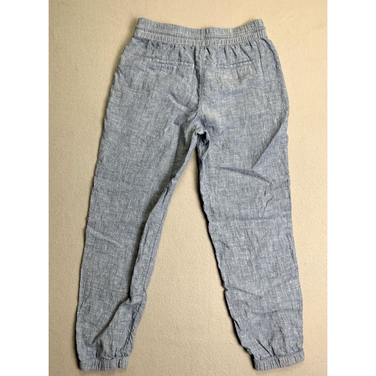 Athleta Athleta Retreat Jogger Pants Womens Size 4 Chambray Blue Pockets Linen Casual Travel Knit Size 27" / US 4 / IT 40 - 2 Thumbnail