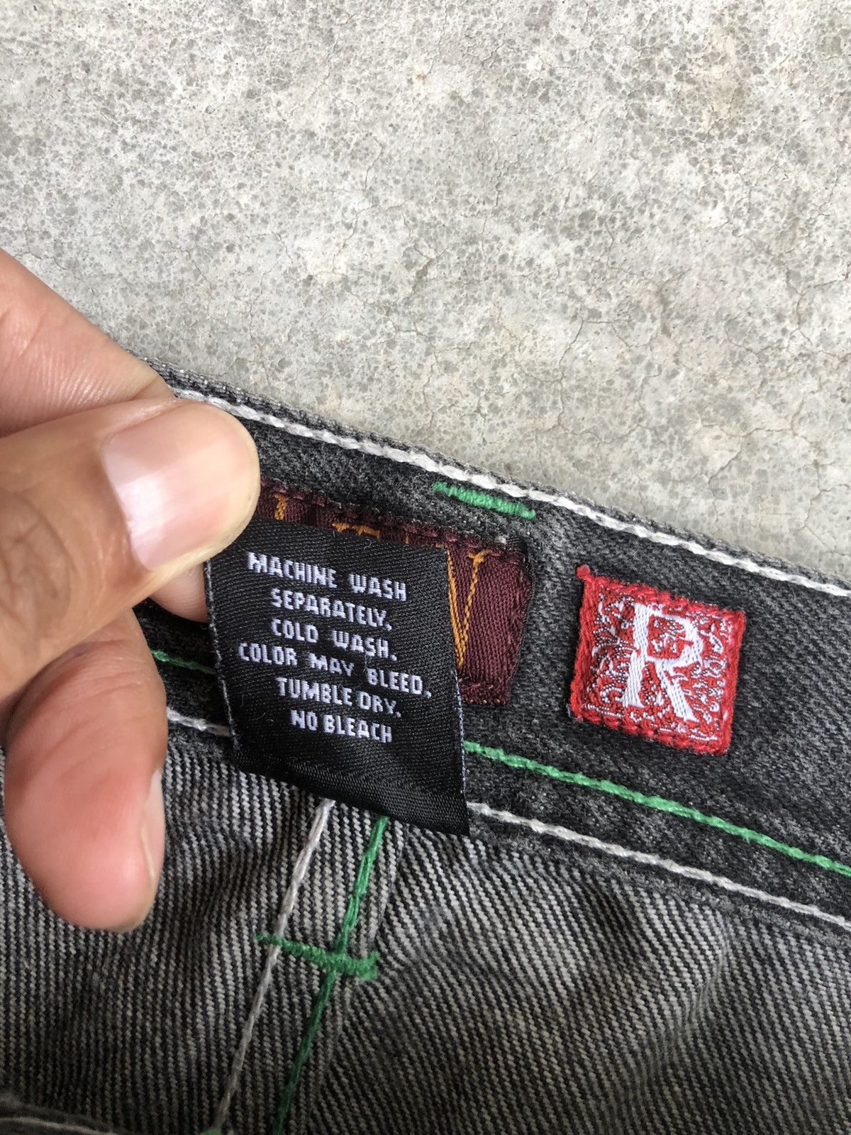Vintage Risk Baggy Jeans Distressed Denim Size US 34 / EU 50 - 17 Thumbnail