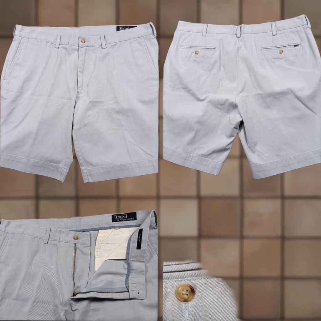 Polo Ralph Lauren Polo Ralph Lauren Classic Fit 9" Chino Shorts Men 38 Light Blue EUC Size US M / EU 48-50 / 2 - 1 Thumbnail