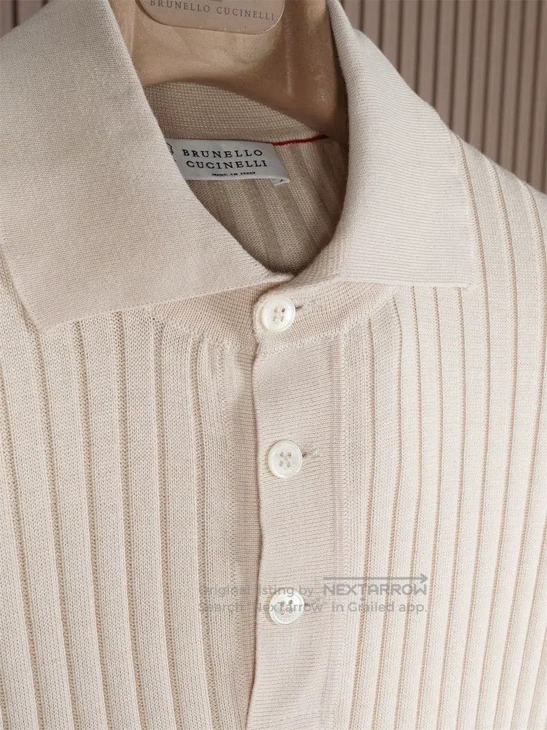Brunello Cucinelli Brunello Cucinelli Sea Island Cotton Knit Short Sleeve Pol Size US M / EU 48-50 / 2 - 3 Thumbnail