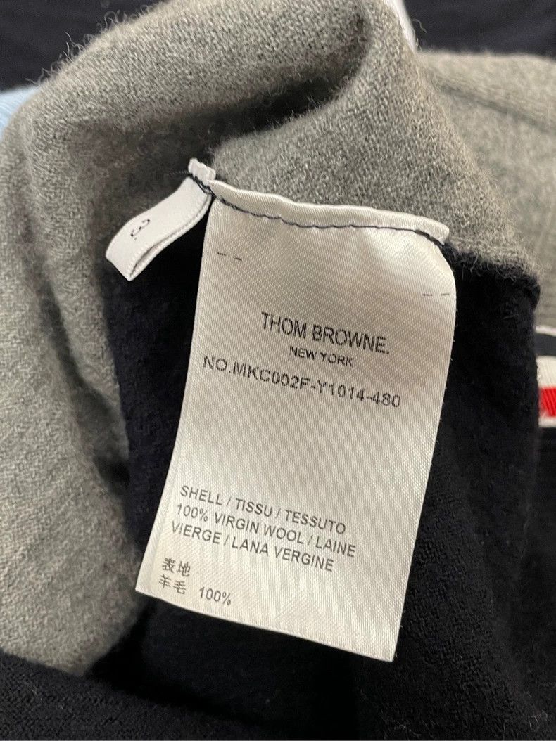 Thom Browne Thom Browne size3 Blue and gray wool cardigan Size US L / EU 52-54 / 3 - 6 Thumbnail
