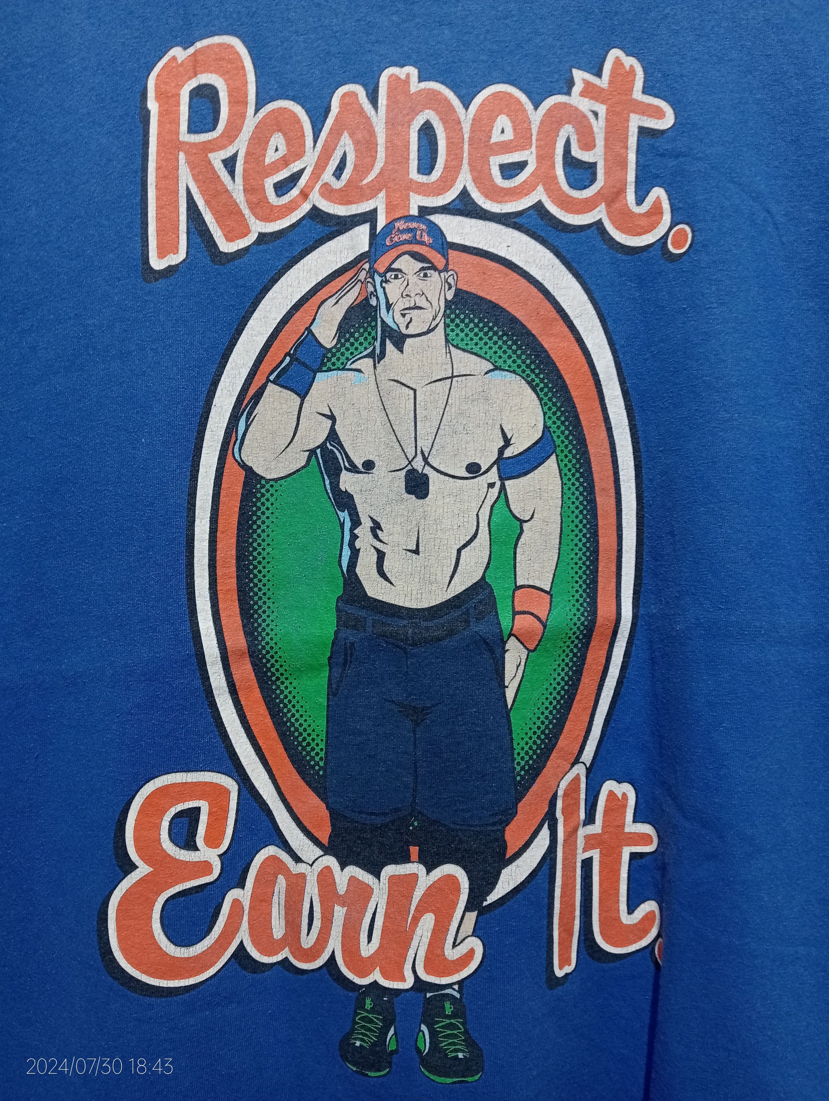 WWE WWE John Cena Respect Never Give Up Tee Size US L / EU 52-54 / 3 - 7 Thumbnail