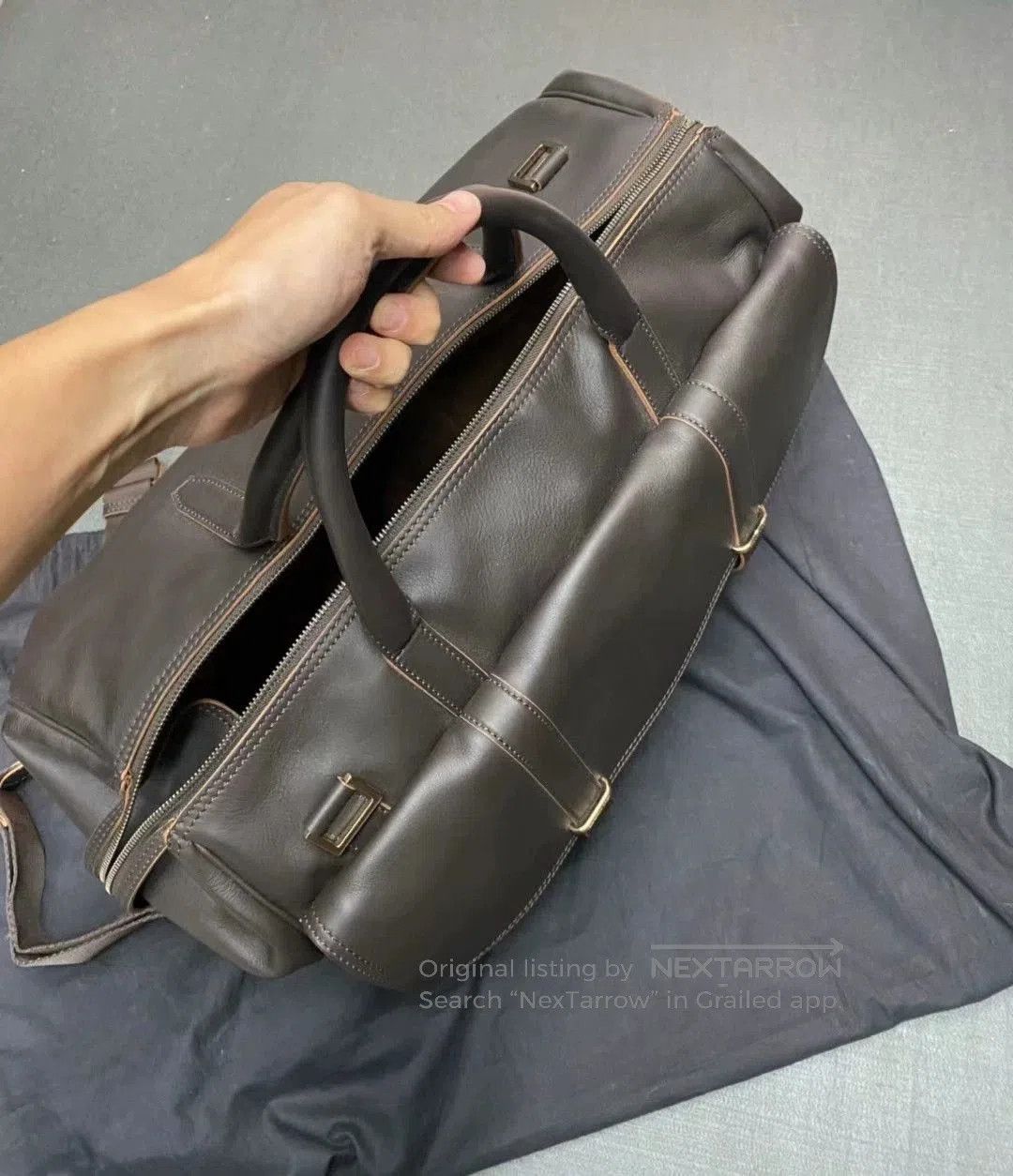 Ermenegildo Zegna Ermenegildo Zegna Leather Handbag Crossbody. Size ONE SIZE - 3 Thumbnail