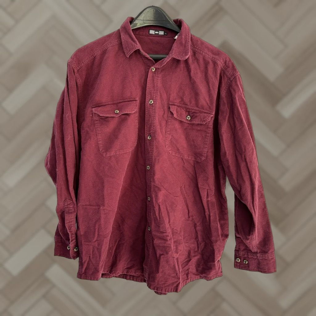 Vintage VINTAGE REI Mens Long Sleeve Button-Down Shirt Maroon XL Size US XL / EU 56 / 4 - 1 Thumbnail