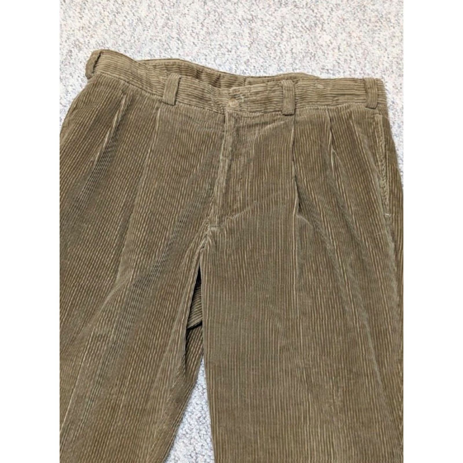 Bills Khakis BILLS KHAKIS USA made thick CORDUROY pants 40x34 pleated Loose Relaxed brown M2P Mens Corduroy Pants 1950's Swing 1940's Size US 40 / EU 56 - 3 Thumbnail