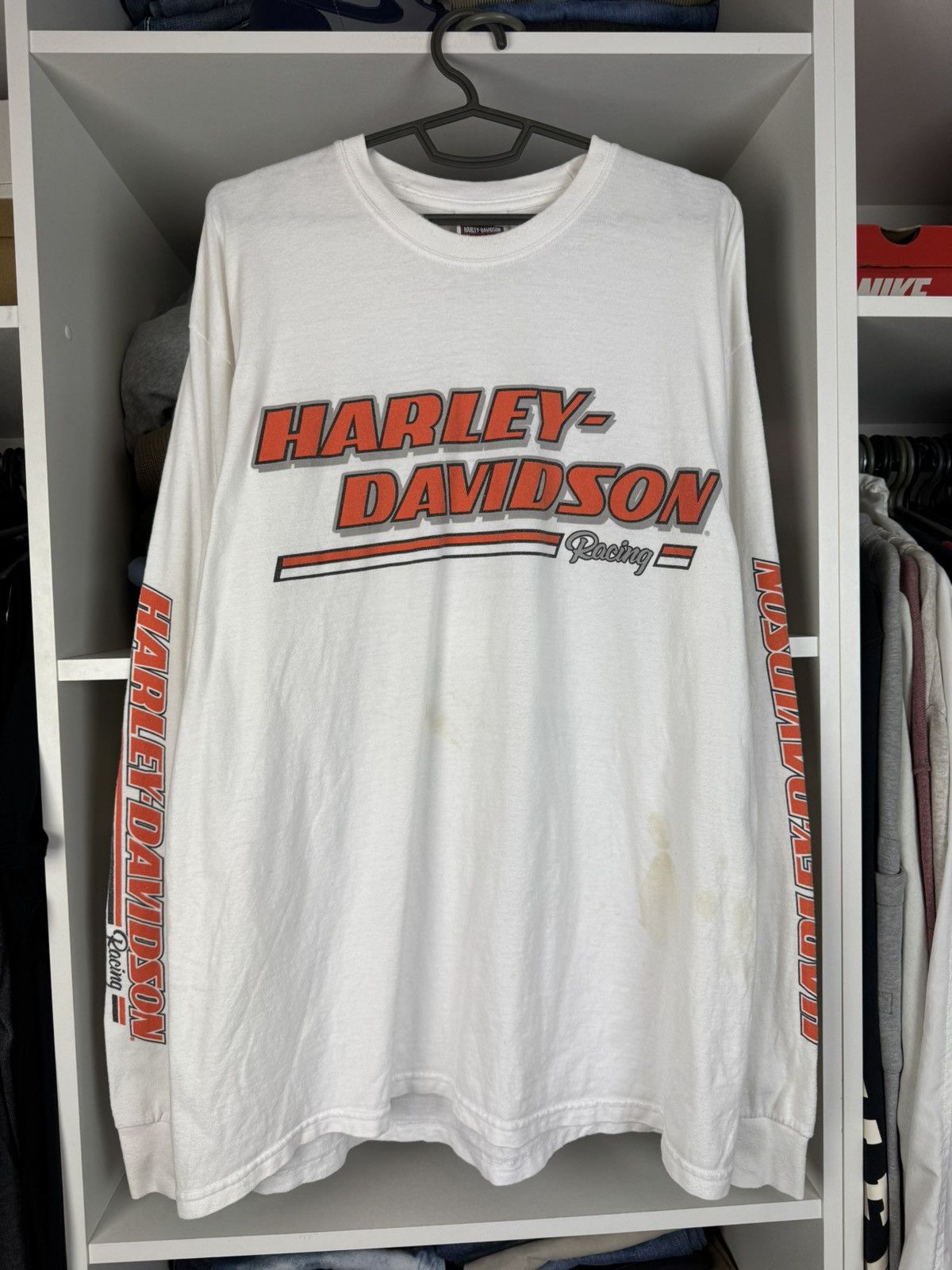 Harley Davidson Vintage 1999 Harley Davidson Racing Long Sleeve T-Shirt Size US XL / EU 56 / 4 - 1 Thumbnail