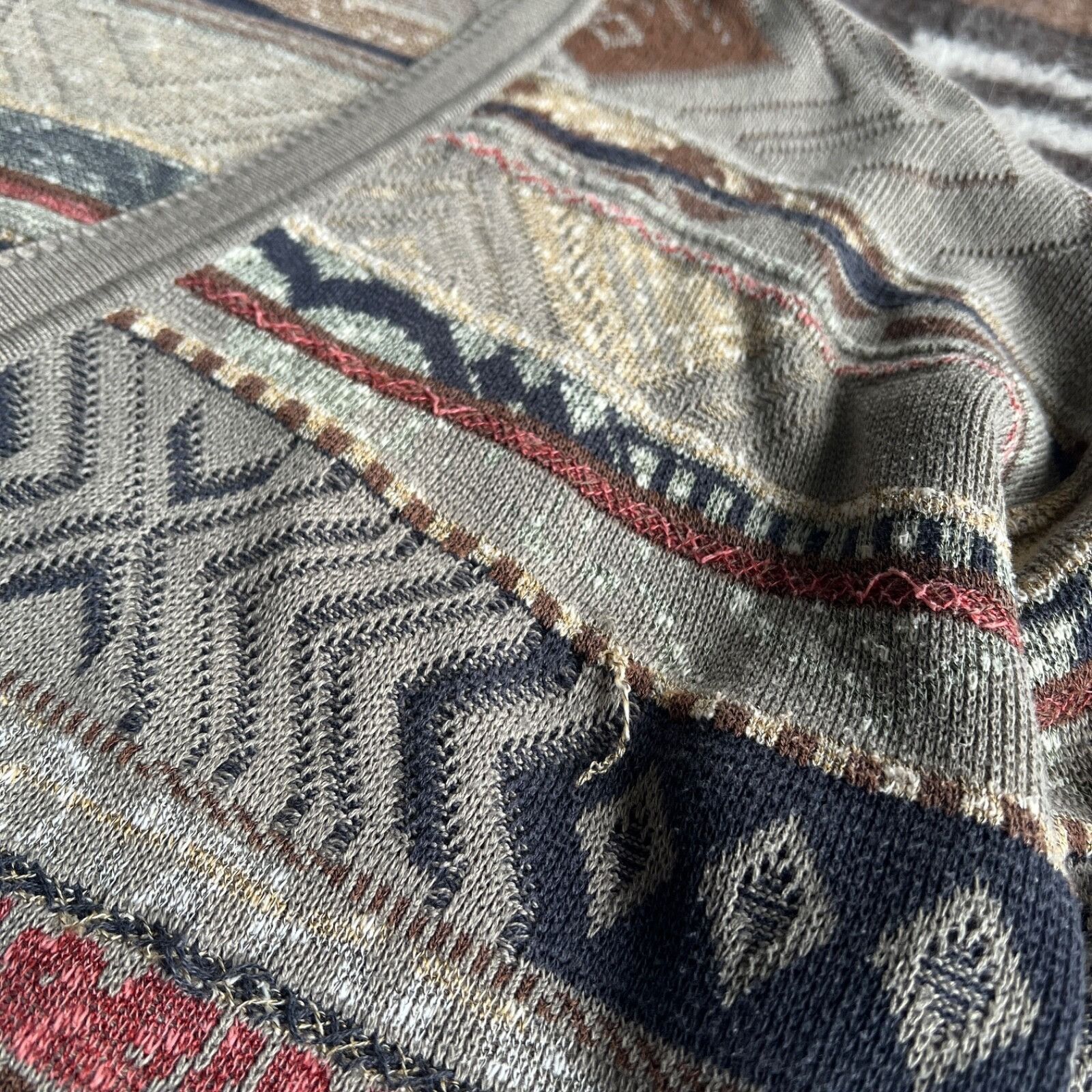 Vintage Monello Vintage Knit Cotton Cardigan Sweater 8703AC Size US XXL / EU 58 / 5 - 2 Thumbnail