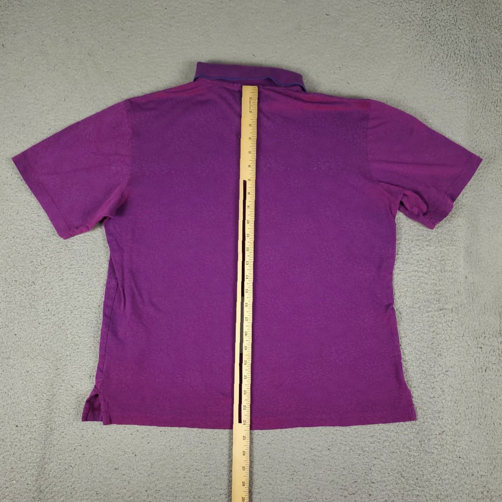 BUGATCHI BUGATCHI Polo Shirt Mens Size S Purple Cotton Solid Button Logo Size US S / EU 44-46 / 1 - 4 Thumbnail