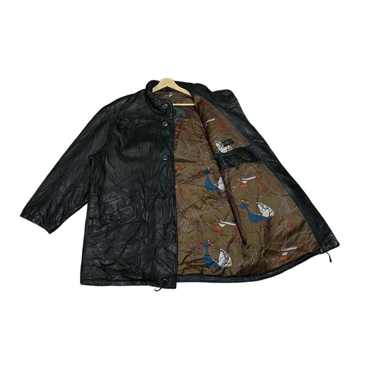Lanvin Vintage Lanvin Paris Button Up Sheepskin Leather Jacket Size US XL / EU 56 / 4 - 1 Thumbnail
