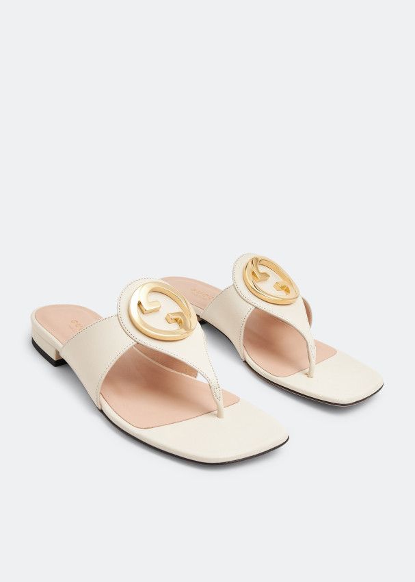 Gucci o1s1wg110425 Women's Gucci Blondie Thong Sandals in White Size US 7 / IT 37 - 4 Thumbnail