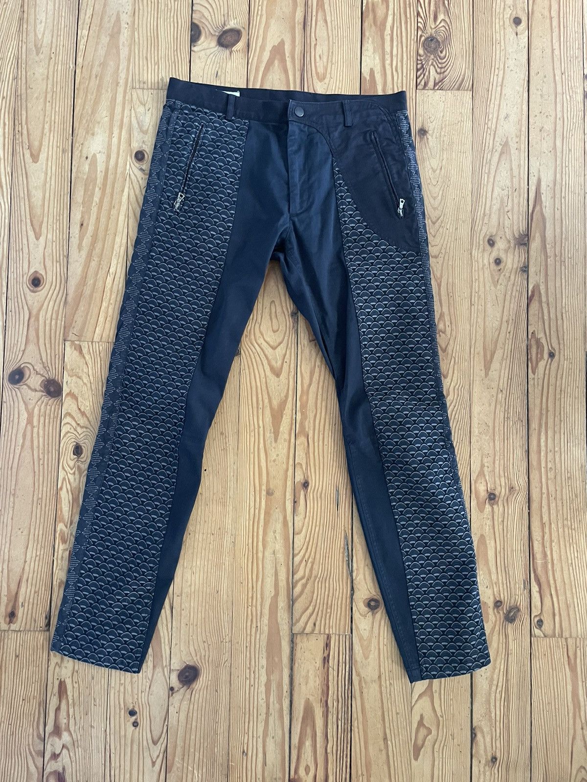 image of Paneled Dries Van Noten Trousers in Blue, Men's (Size 30)