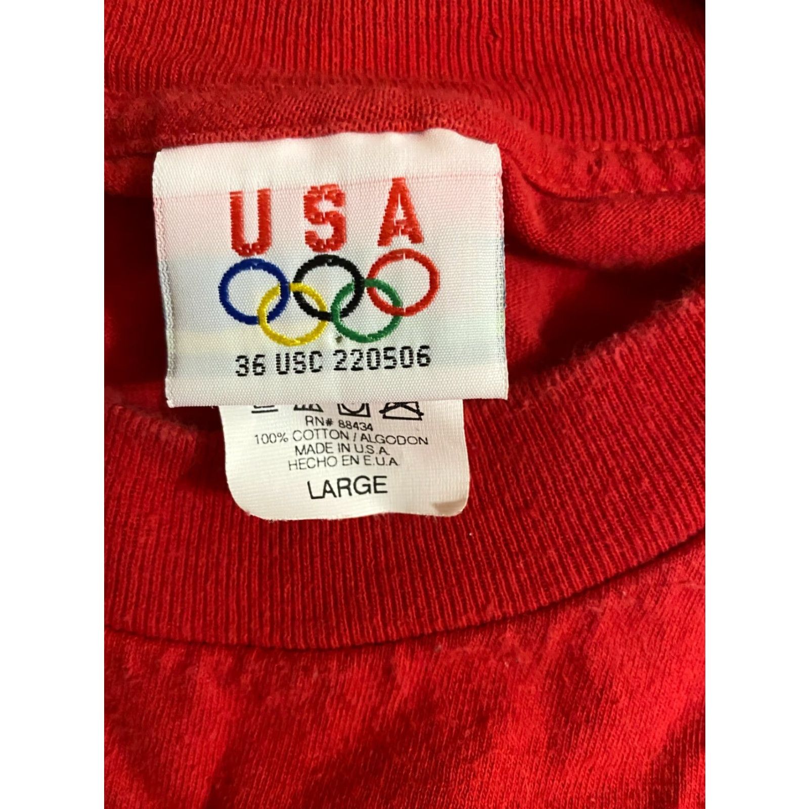Vintage VINTAGE t shirt 90s usa basketball team olympics dream team 1992 Large Red Size US L / EU 52-54 / 3 - 5 Thumbnail