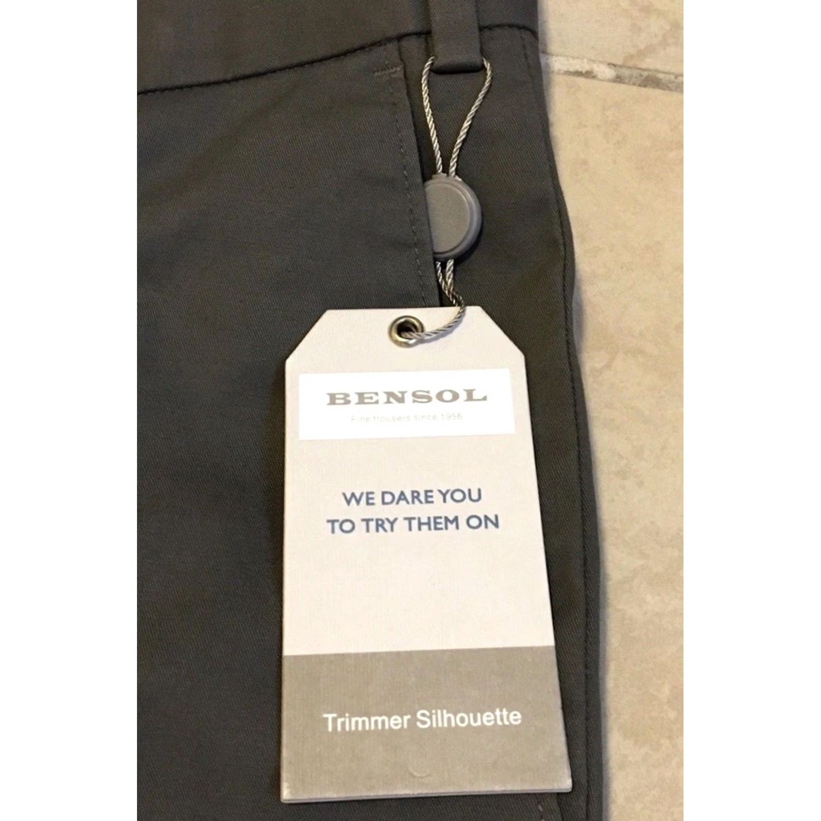 Nordstrom Bensol Mens Dress Pants 42/32 Flat Front Charcoal Straight Leg Pants Mens Clothing Size US 42 / EU 58 - 3 Thumbnail