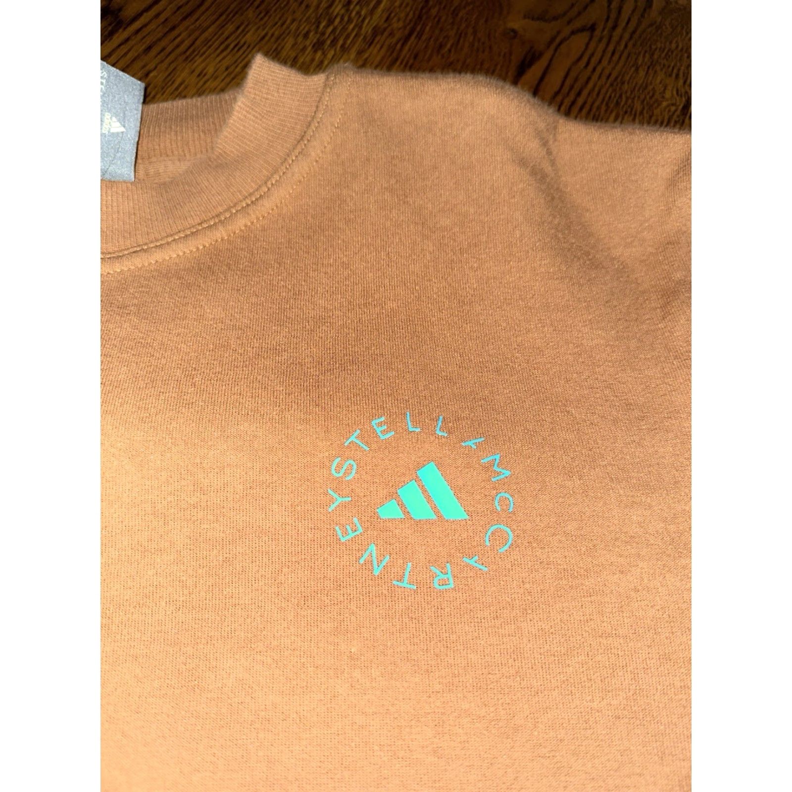 Stella McCartney VINTAGE adidas by Stella McCartney Sweatshirt Timber M Brown Women Pullover Cotton Blend Activewear - M - Brown - Sweatshirt - Women Size M / US 6-8 / IT 42-44 - 4 Thumbnail