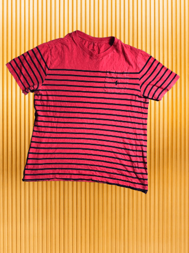 Polo Ralph Lauren × Vintage Vintage 90s Polo Ralph Lauren Cookie Multi Colour Stripe Tee Size US L / EU 52-54 / 3 - 1 Thumbnail