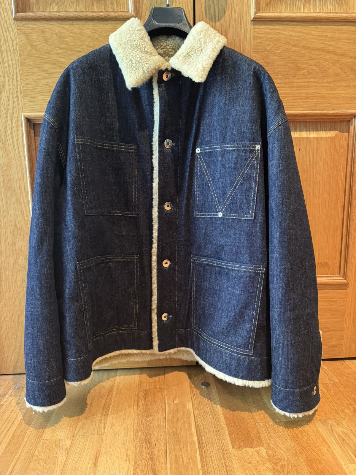 Bottega Veneta Bottega Veneta Shearling-Lined Denim Jacket Size 50 (L) FW22 Size US M / EU 48-50 / 2 - 1 Thumbnail