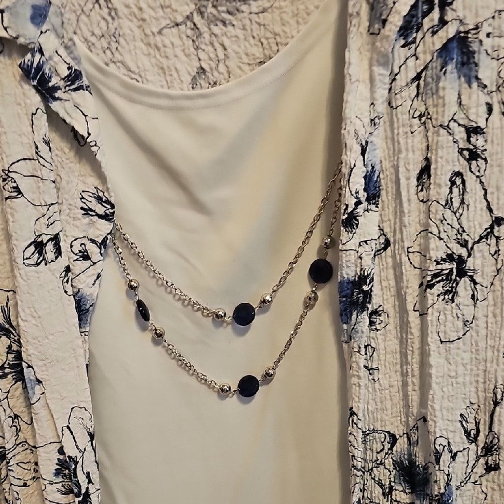 Other Alfred Dunner Black and White Textured Top Size 3XL / US 20-22 - 4 Thumbnail
