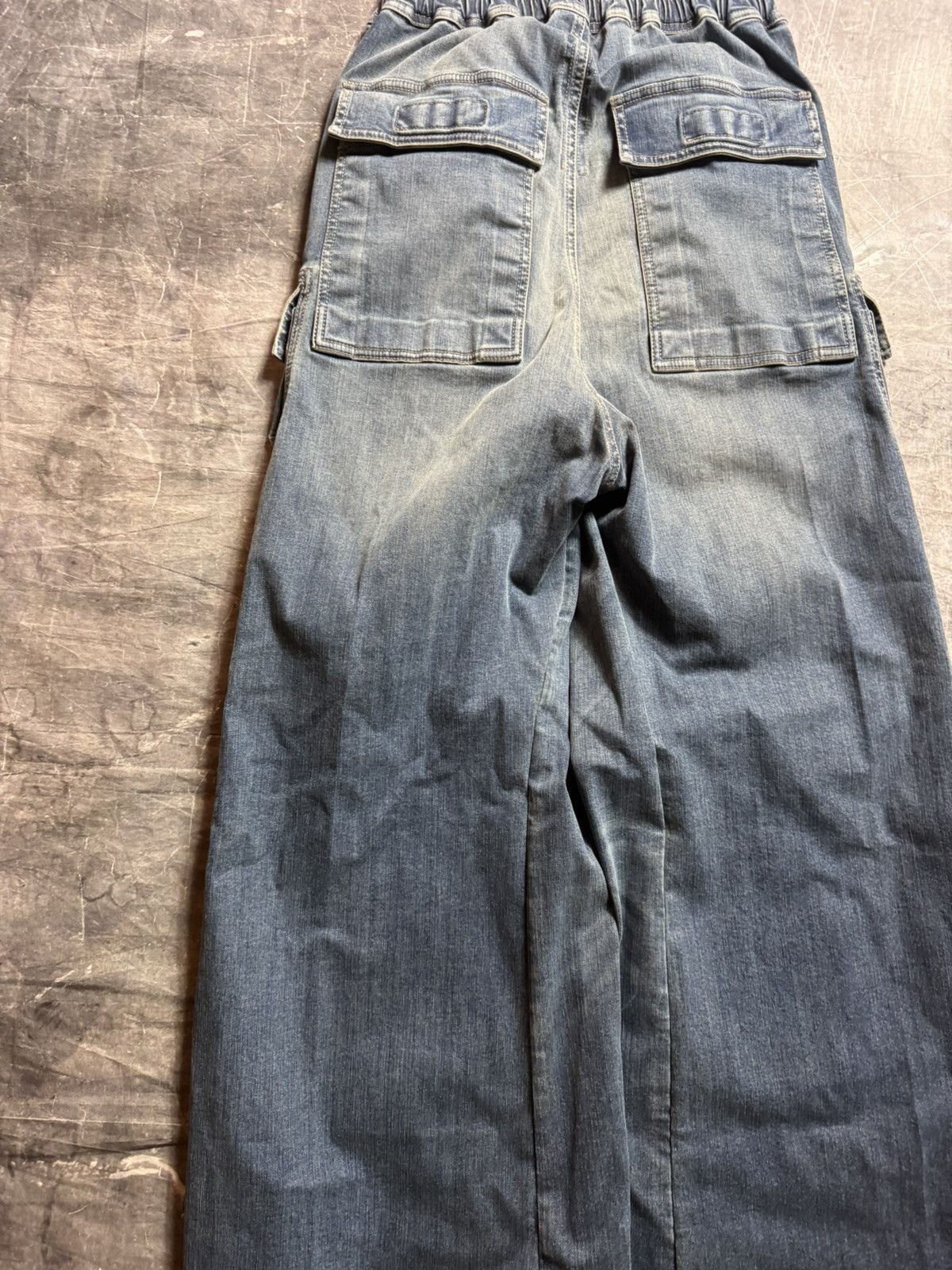 Rick Owens Drkshdw Rick Owens Drkshdw Denim Jumbo Cargo Belas in Washed Indigo Size US 30 / EU 46 - 9 Thumbnail