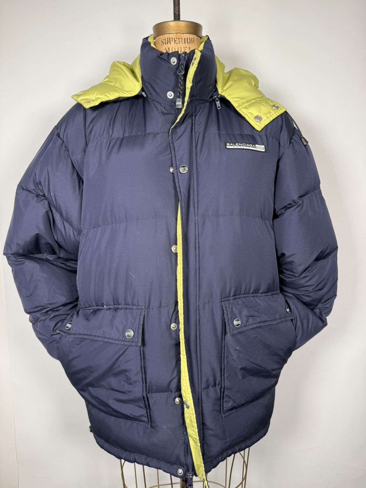 Balenciaga Vintage Y2K Balenciaga Sports Reversible Long Puffer Jacket Size US L / EU 52-54 / 3 - 1 Thumbnail