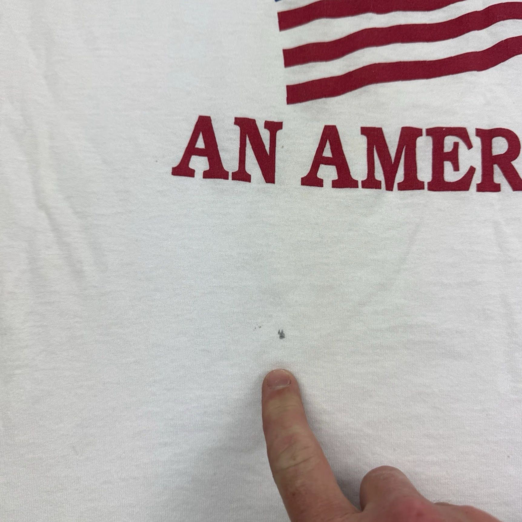 Soffe VINTAGE Soffe Shirt Adult Large White American Flag USA Pride 90s Mens Size US L / EU 52-54 / 3 - 3 Thumbnail