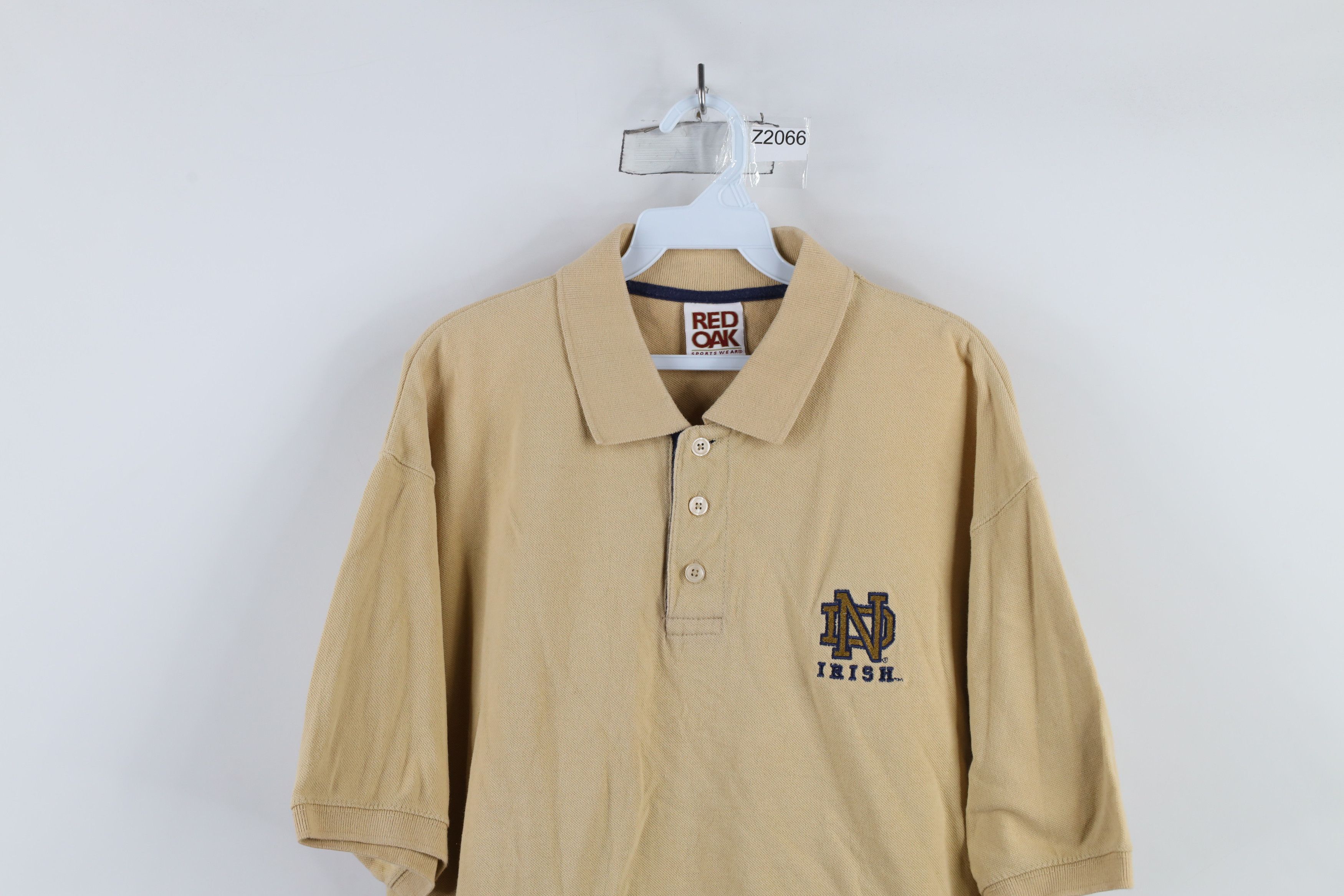 Vintage Vintage 90s Notre Dame University Irish Football Polo Gold Size US L / EU 52-54 / 3 - 2 Thumbnail