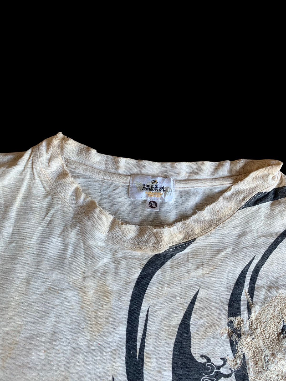 Karakuri Tamashii SUNFADED KARAKURI KAMASHI DRAGON STAIN DISTRESSED SHIRT Size US XXL / EU 58 / 5 - 18 Thumbnail