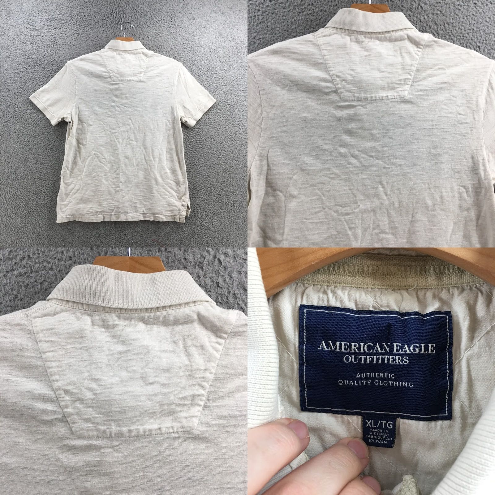 American Eagle Outfitters American Eagle Outfitters Polo Shirt Mens XL White Cotton Short Sleeve Collared Size US XL / EU 56 / 4 - 8 Thumbnail