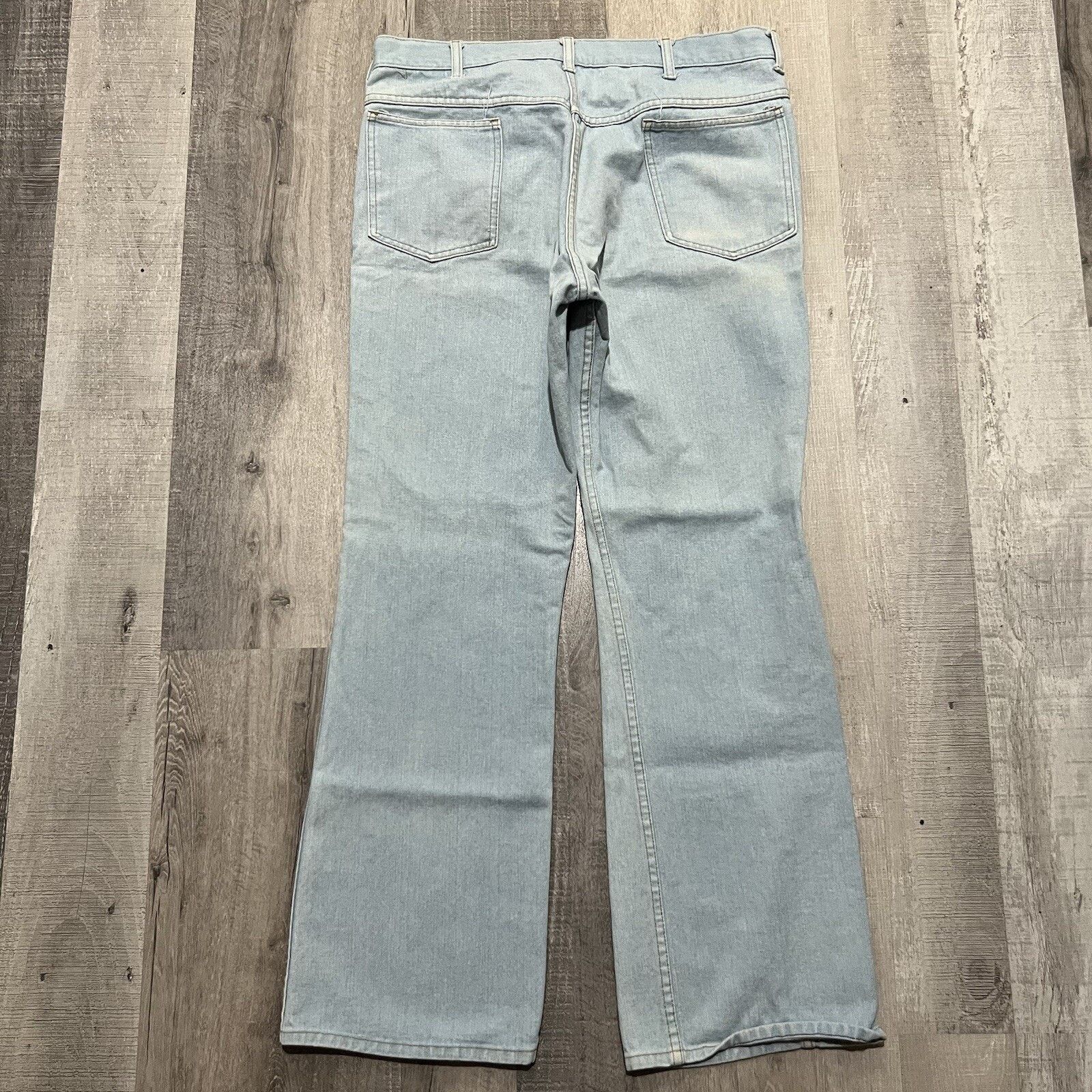 Vintage VTG 60s/70s Bootcut Jeans Blue Western Denim Cowboy Jeans Size US 36 / EU 52 - 2 Thumbnail