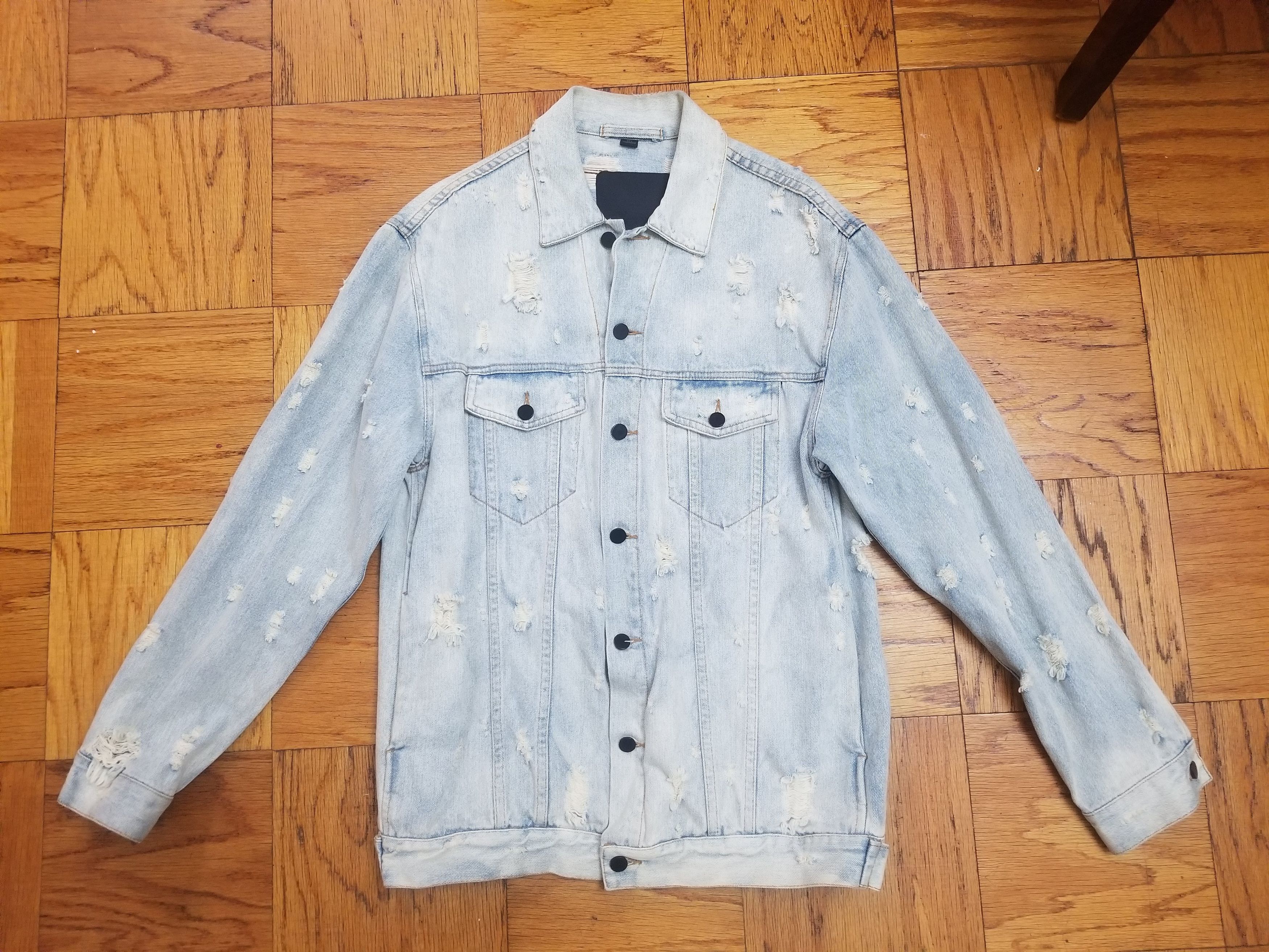 Alexander Wang Denim Alexander Wang Daze scratch oversized denim Jacket Size US L / EU 52-54 / 3 - 1 Thumbnail