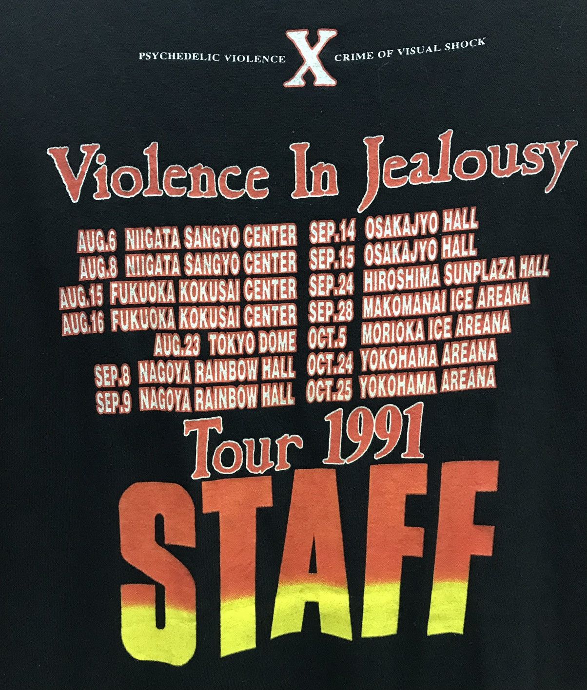 Band Tees × Vintage Vintage Violence In Jealousy Tour 1991 Staff Shirt Size US L / EU 52-54 / 3 - 4 Thumbnail