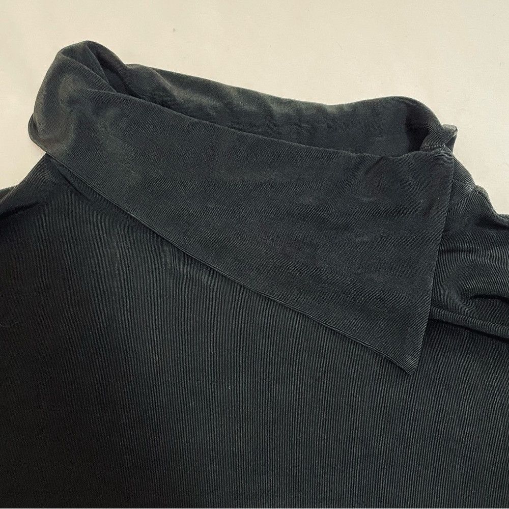 Chicos Chico's Travelers Black Liquid Knit Triangle Cowl Neck Top Size XL / US 12-14 / IT 48-50 - 7 Thumbnail