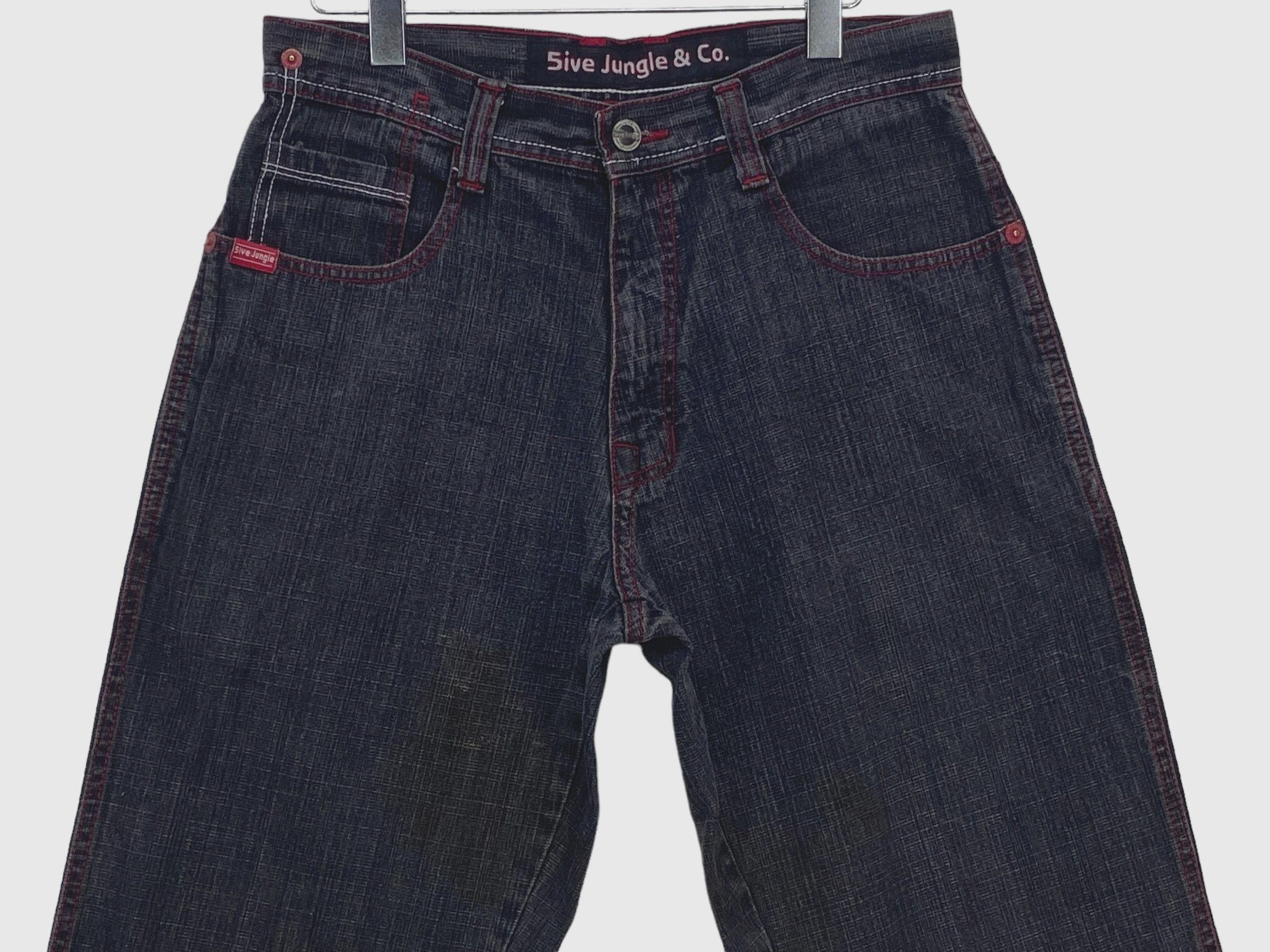 Japanese Brand × Vintage 5ive Jungle & Co Baggy Jeans Hip Hop Skateboard Jeans Size US 32 / EU 48 - 3 Thumbnail