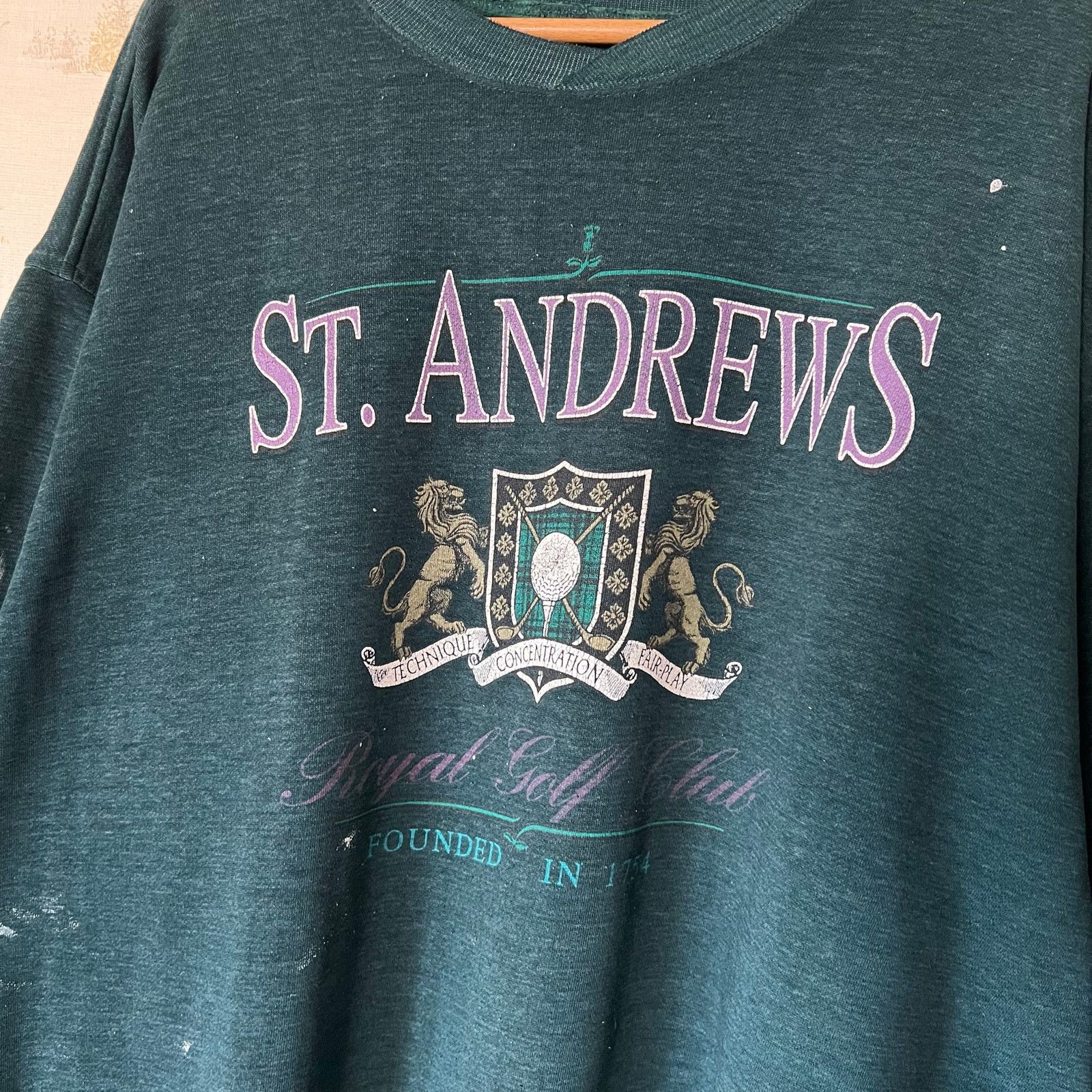 Vintage Vintage St. Andrews Golf Sweatshirt | Thrashed Prep | XL Size US XL / EU 56 / 4 - 5 Thumbnail