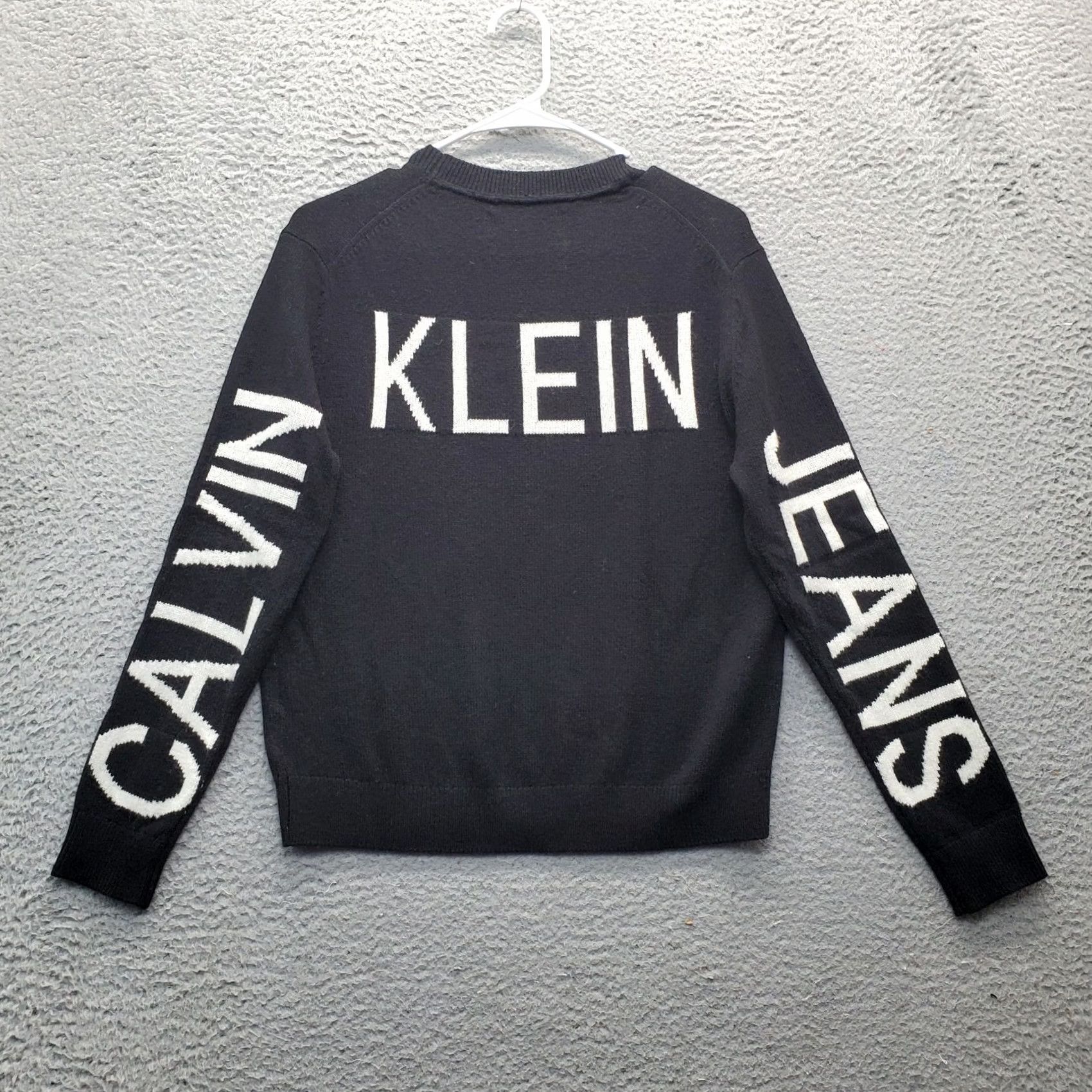 Calvin Klein Calvin Klein Sweater Womens XS Multi Knit Premium Wool Blend Crew Neck Pullover - Wide Fit, Multicolor Size XS / US 0-2 / IT 36-38 - 2 Thumbnail