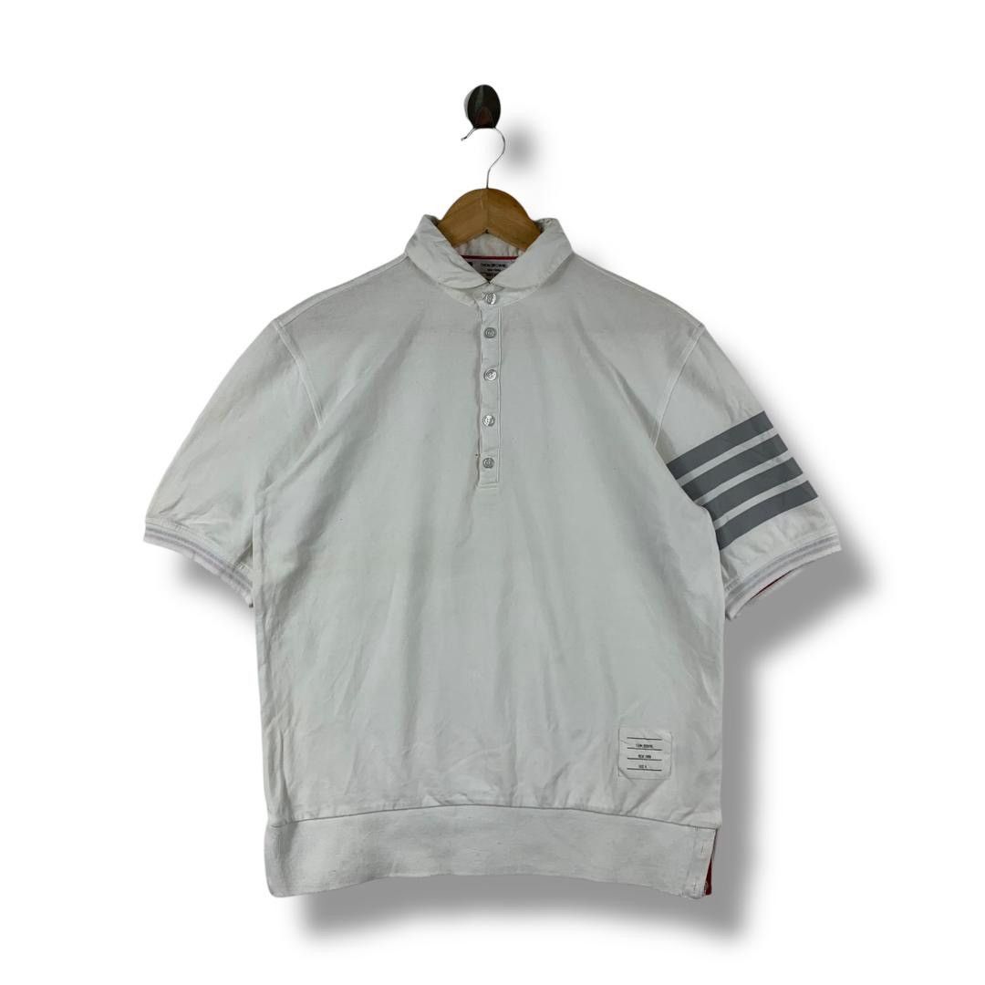 Thom Browne THOM BROWNE White polo tee Size US M / EU 48-50 / 2 - 1 Thumbnail
