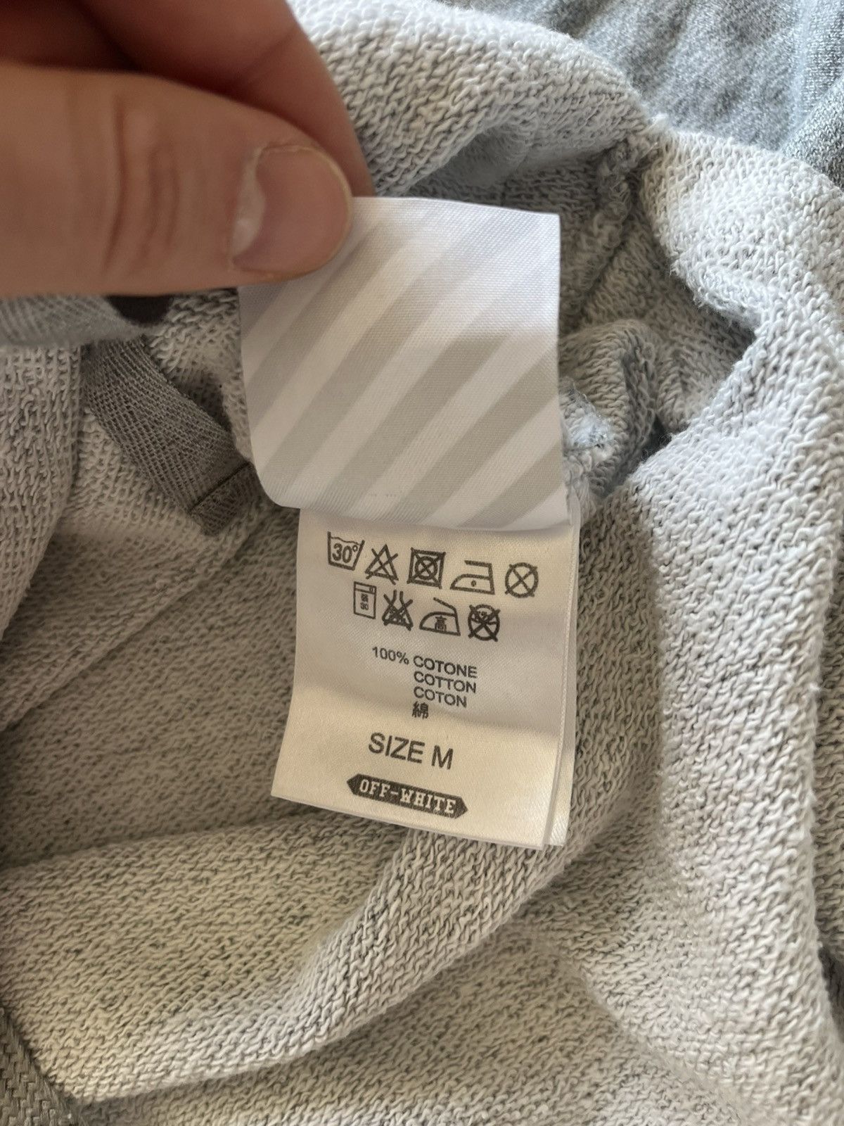 Off-White Off-White grey waves hoodie sweatshirt Size US M / EU 48-50 / 2 - 6 Thumbnail