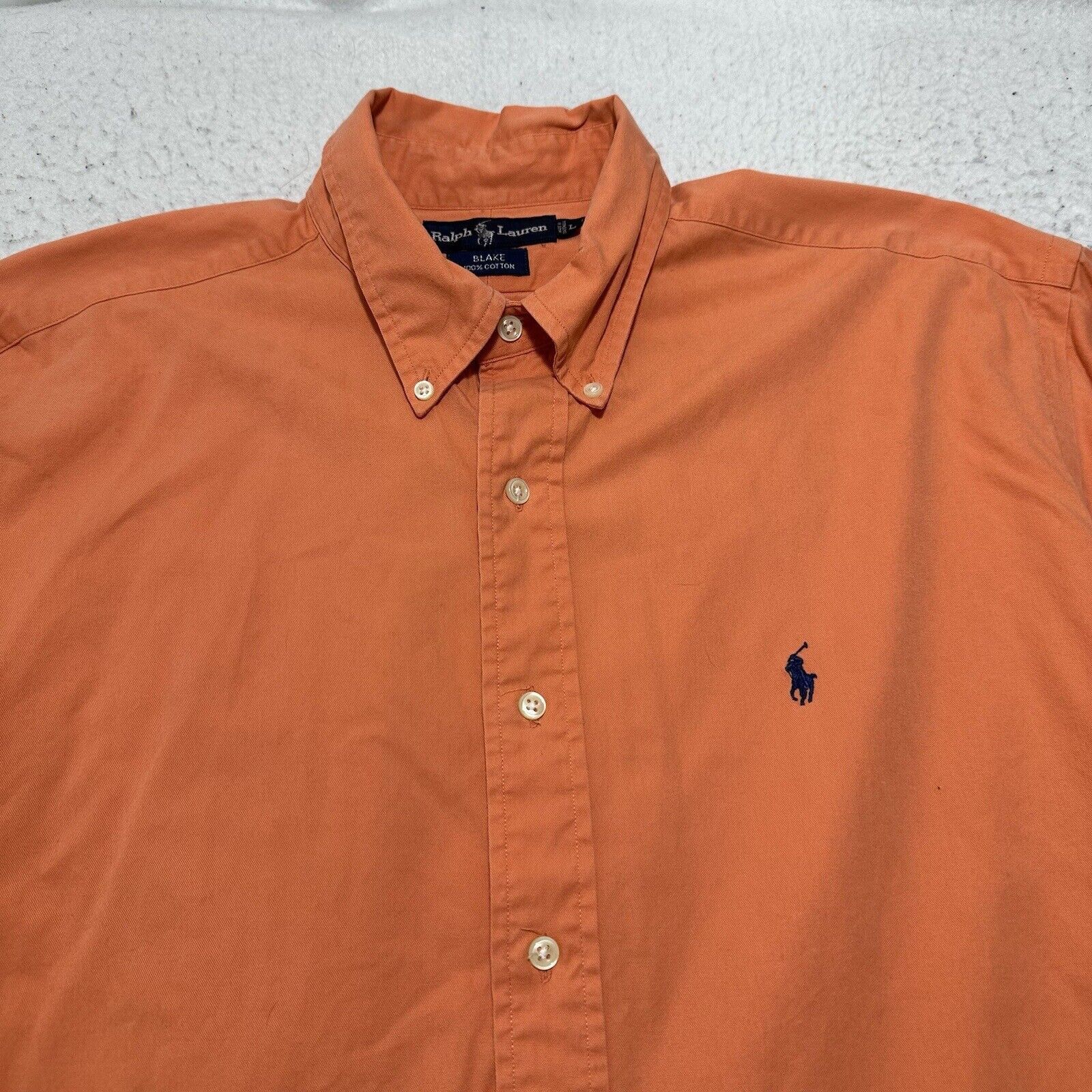 Ralph Lauren Ralph Lauren Large Blake Button Salmon Orange Dress Shirt Size US L / EU 52-54 / 3 - 2 Thumbnail