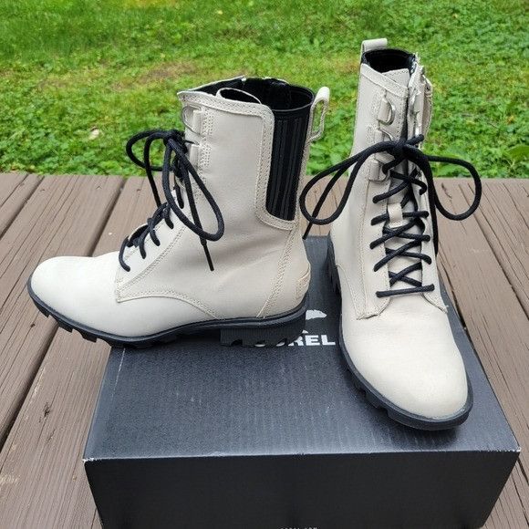 SOREL Sorel Phoenix Fawn Off White Nubuck Suede Leather Lace-up Co Size US 7 / IT 37 - 2 Thumbnail