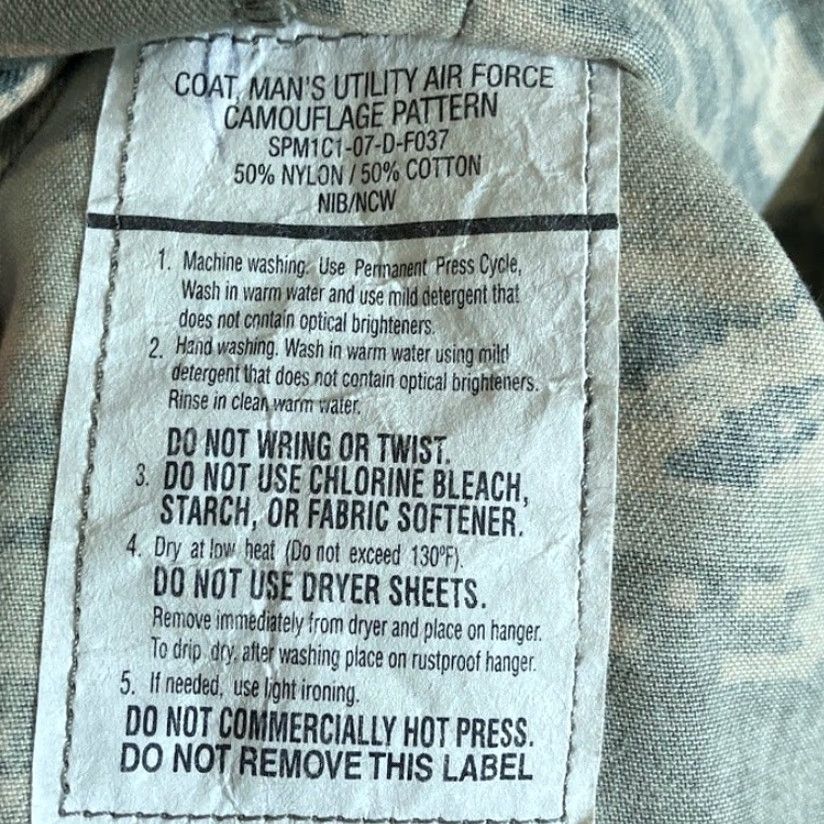 Vintage VINTAGE Air Force Airman Battle Mens Coat Green OCP Camouflage Uniform 38 XLong Mens Size US XXS / EU 40 - 7 Thumbnail