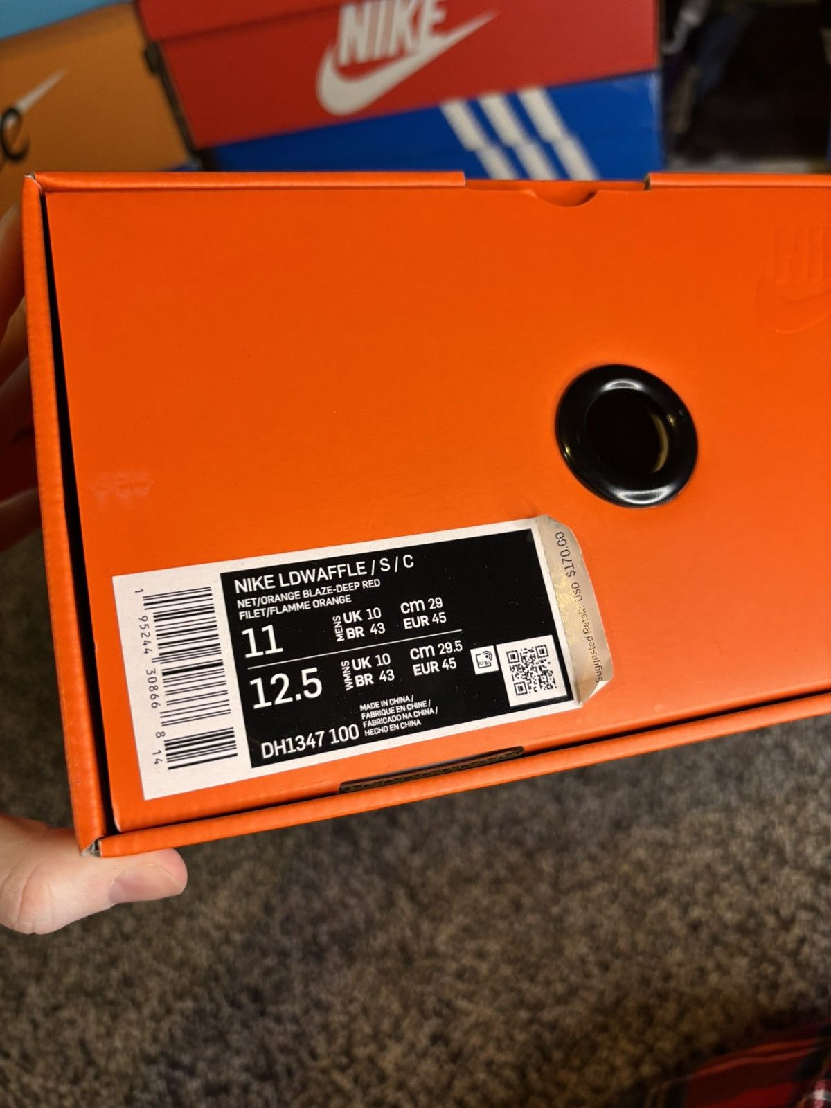 CLOT × Nike × Sacai Sacai X Clot X Nike LDWaffle ‘net orange’ Size US 11 / EU 44 - 13 Thumbnail