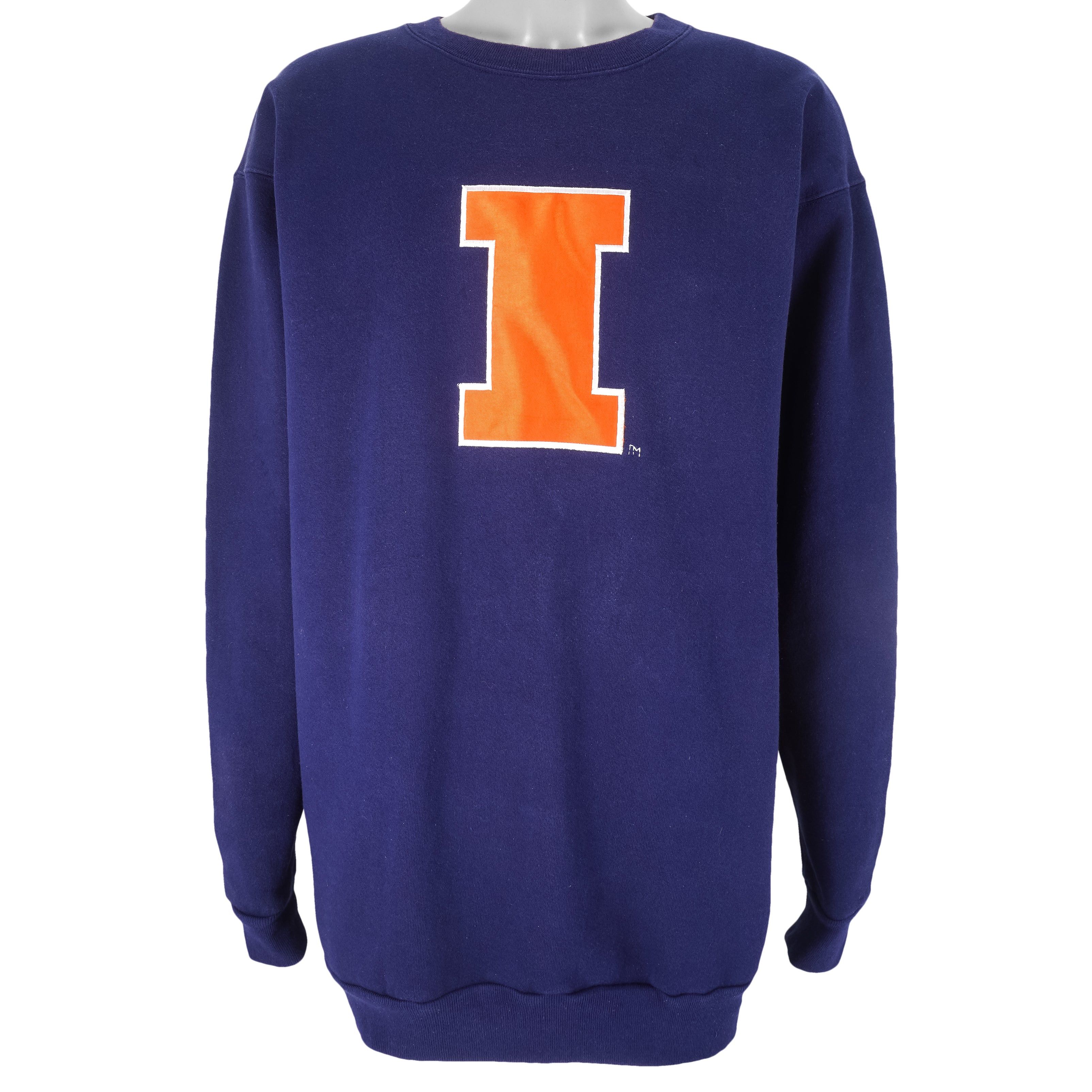 NCAA (Team Edition) - Fighting Illini Embroidered Sweatshirt 90s Size US XXL / EU 58 / 5 - 1 Thumbnail