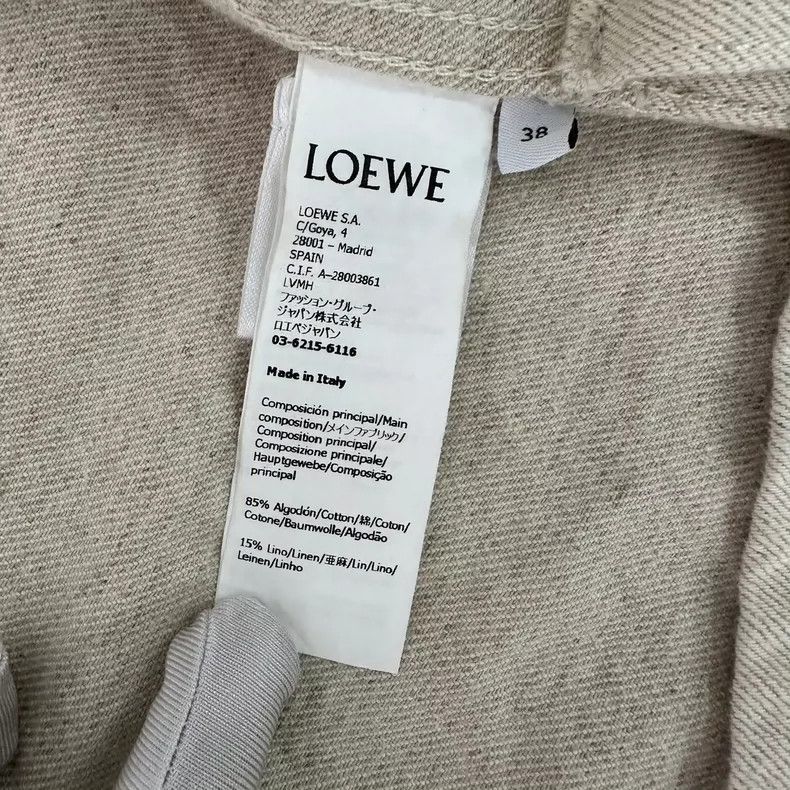 Loewe LOEWE Beige linen material patchwork logo multi-pocket jac Size XS / US 0-2 / IT 36-38 - 5 Thumbnail