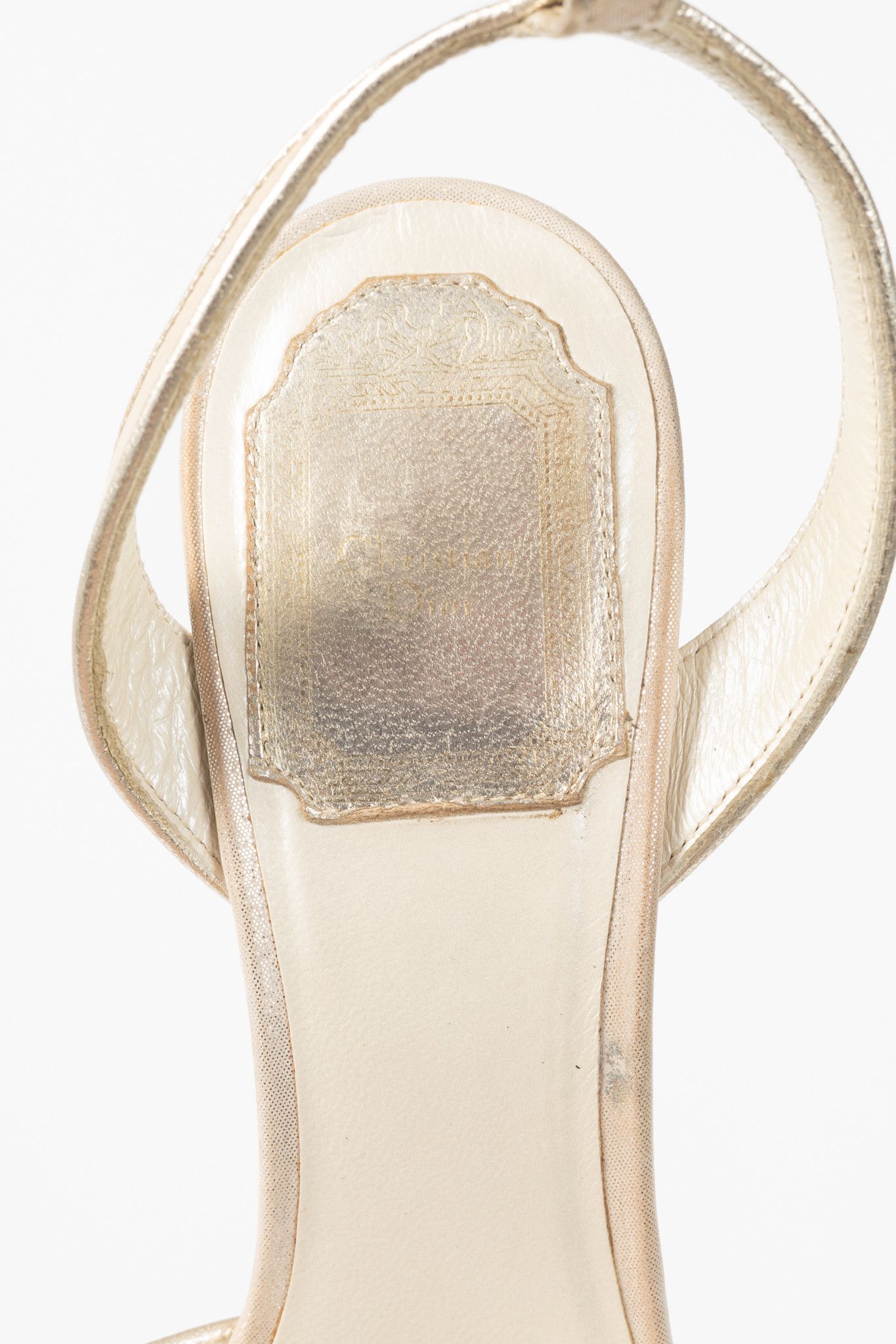 Dior Christian Dior Karma Metallic Nude Suede Heels Size US 6 / IT 36 - 9 Thumbnail