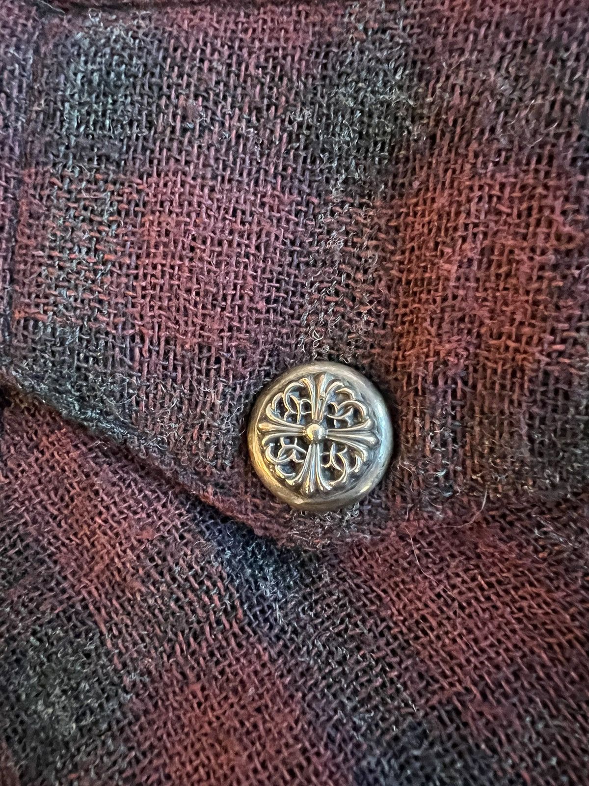 Chrome Hearts Chrome hearts flannel with cross patches on sleeves Size US M / EU 48-50 / 2 - 9 Thumbnail