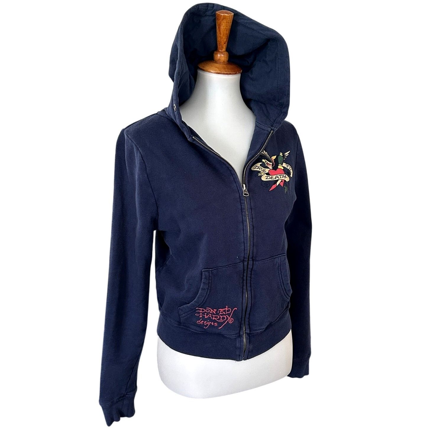 Ed Hardy Ed Hardy Christian Audigier Vintage Navy Zip Hoodie Graphic Size XS / US 0-2 / IT 36-38 - 5 Thumbnail