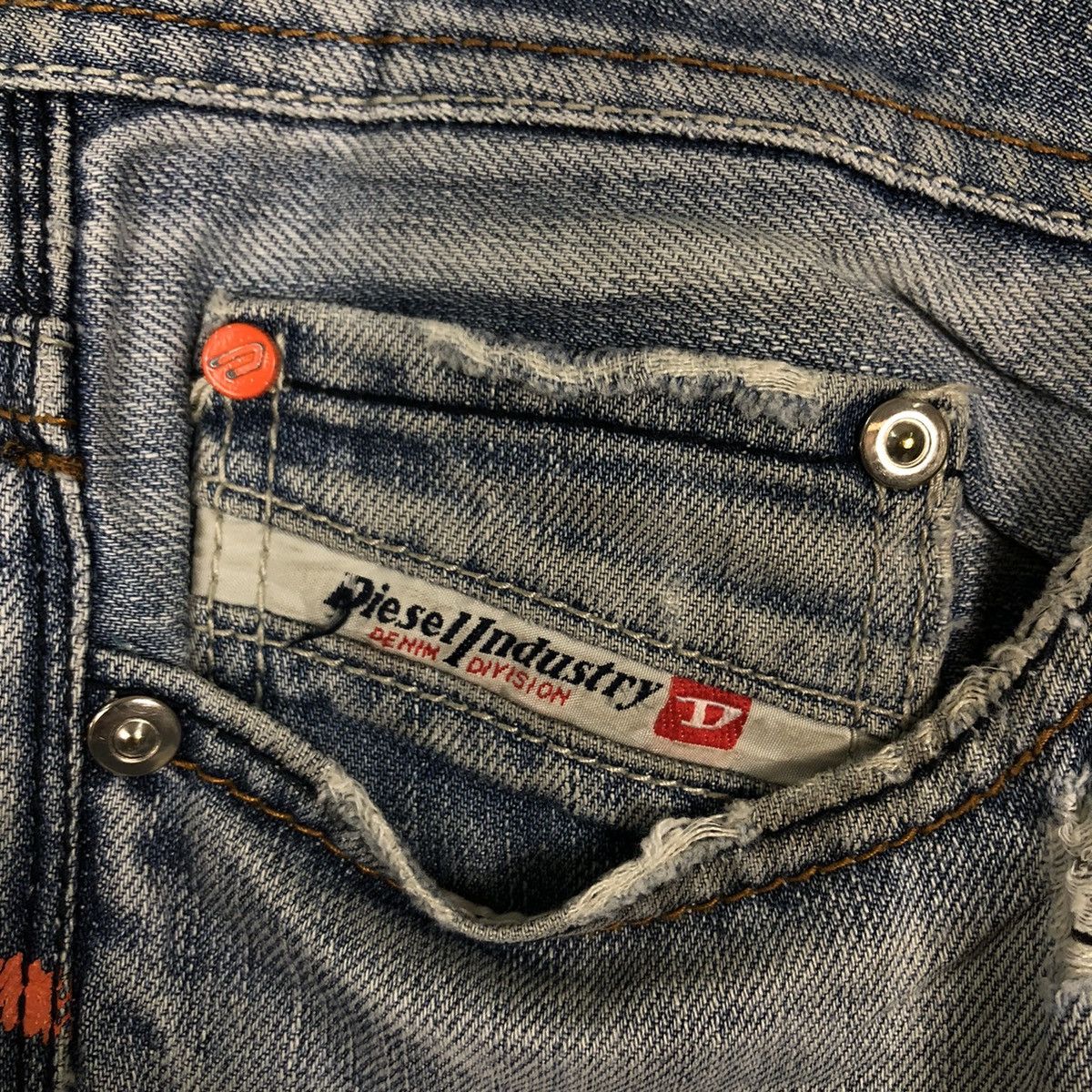 Adidas 🔥RARE DISTRESSED DENIM JEANS DIESEL X ADIDAS STREETWEAR Size US 30 / EU 46 - 15 Thumbnail