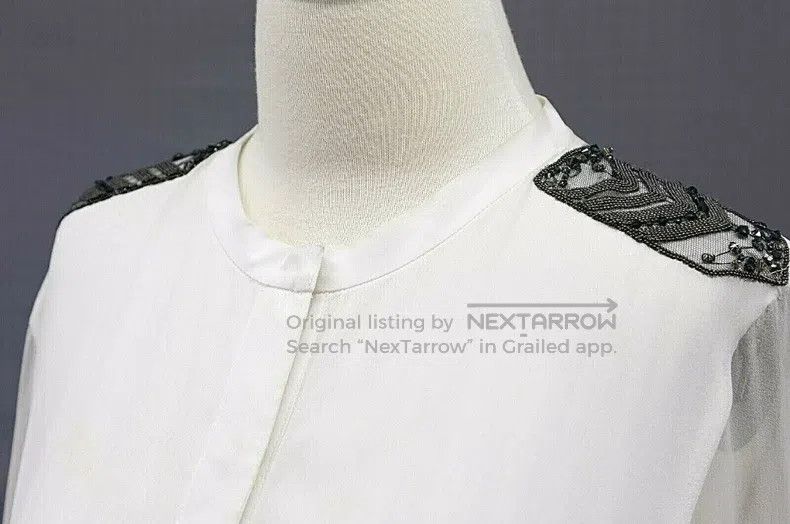 Brunello Cucinelli brunello cucinelli Beaded Crystal Blouse Size XL / US 12-14 / IT 48-50 - 5 Thumbnail
