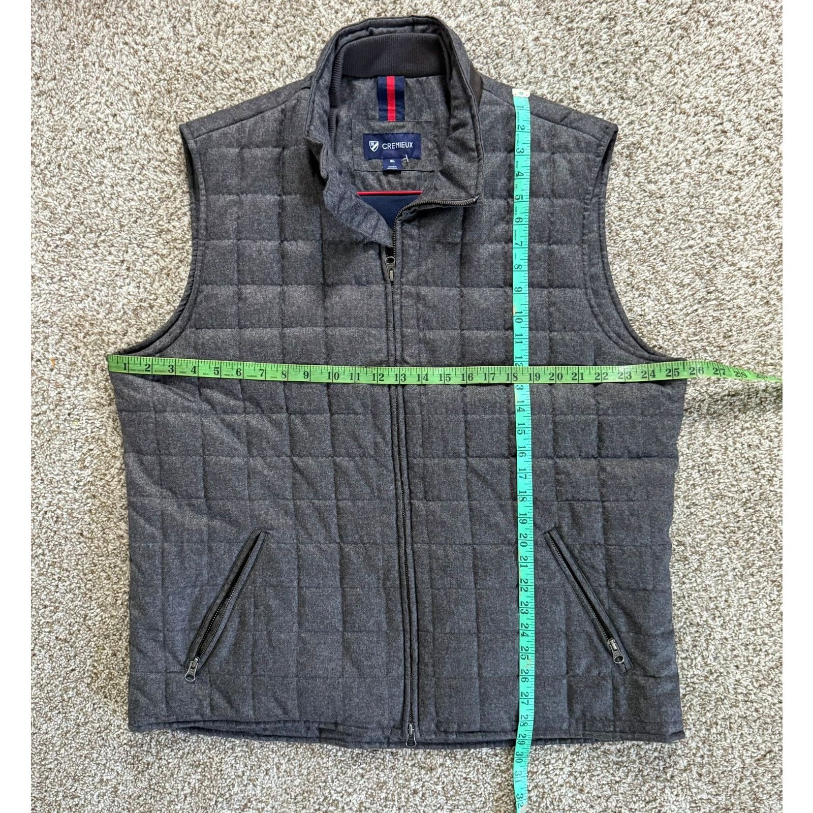 Daniel Cremieux Daniel Cremieux Men's Quilted Vest Size XL Gray Full Zip Size US XL / EU 56 / 4 - 3 Thumbnail