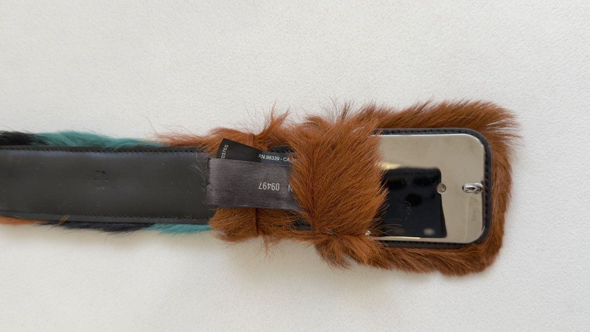 Prada A/W 17 Multicoloured Fur Belt Size 32 - 13 Thumbnail