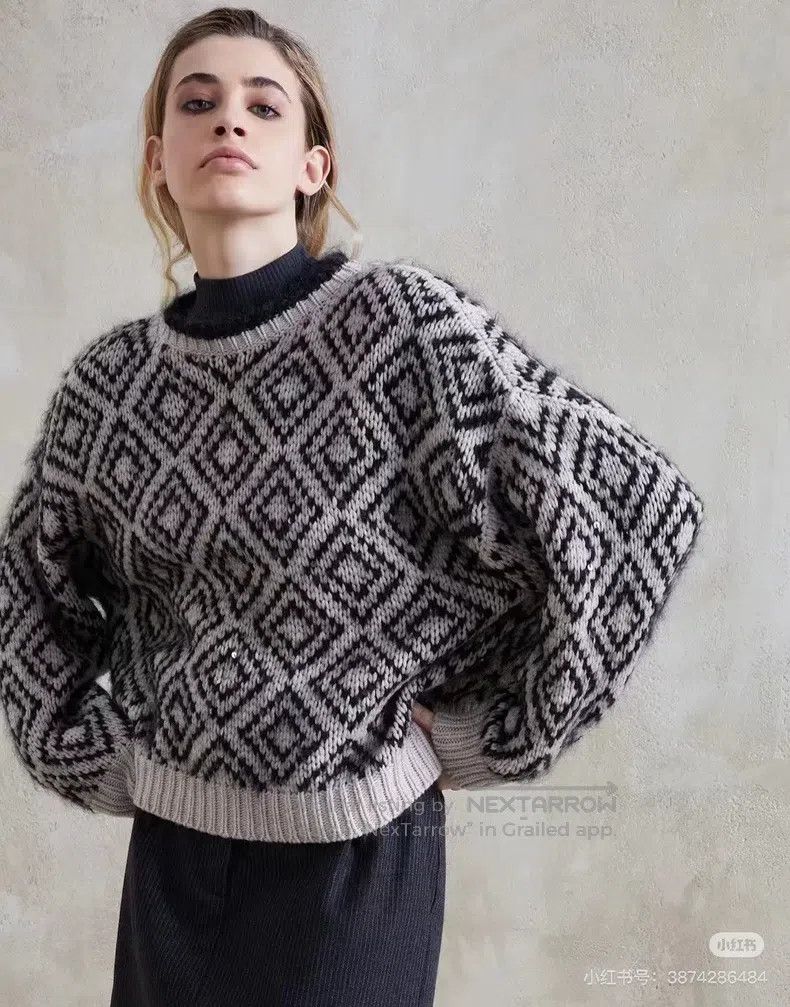 Brunello Cucinelli Brunello Cucinelli Lurex Cashmere Blend Sweater Size S / US 4 / IT 40 - 6 Thumbnail
